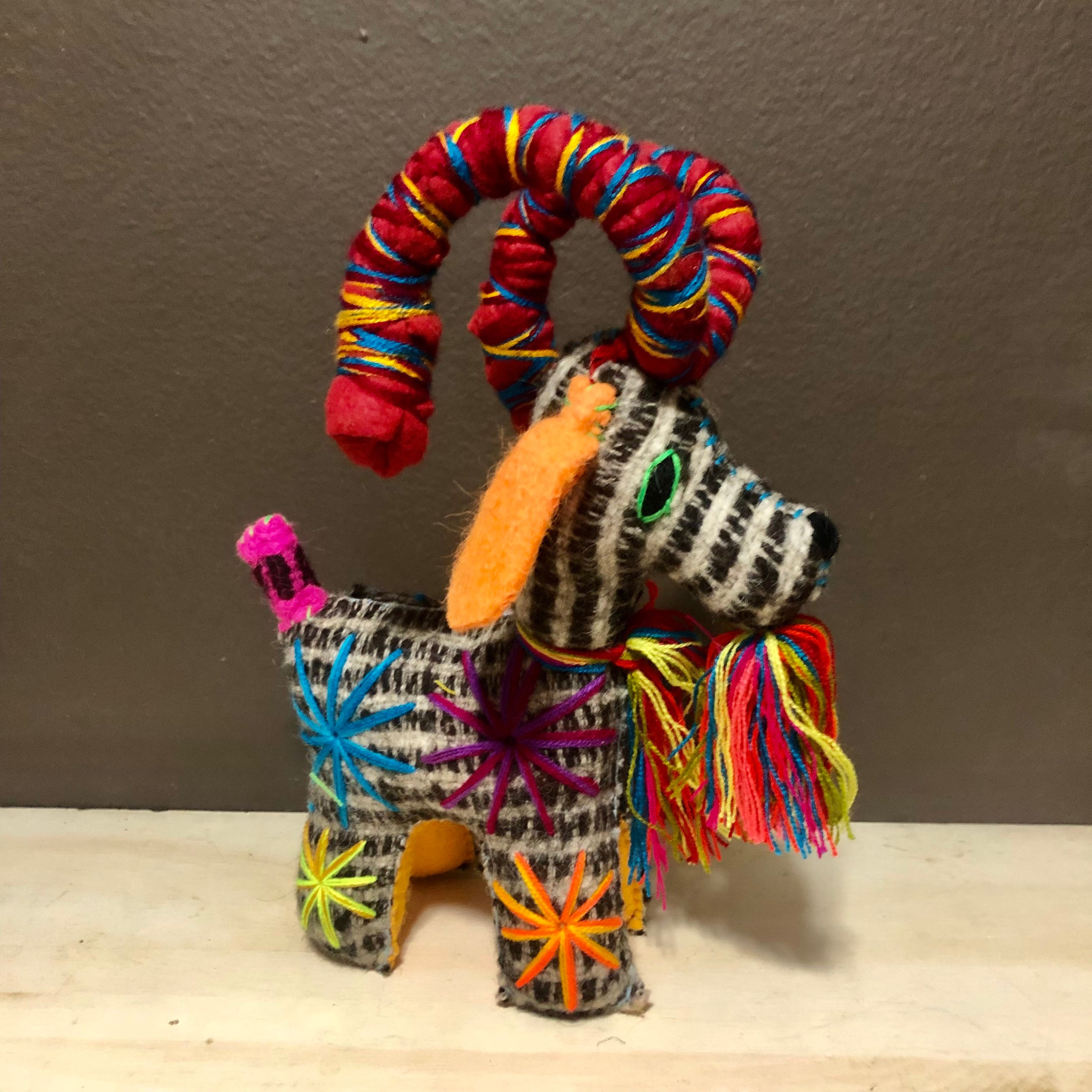 Hand Sewn Stuffed Animal Mountain Goat Plush Toy
