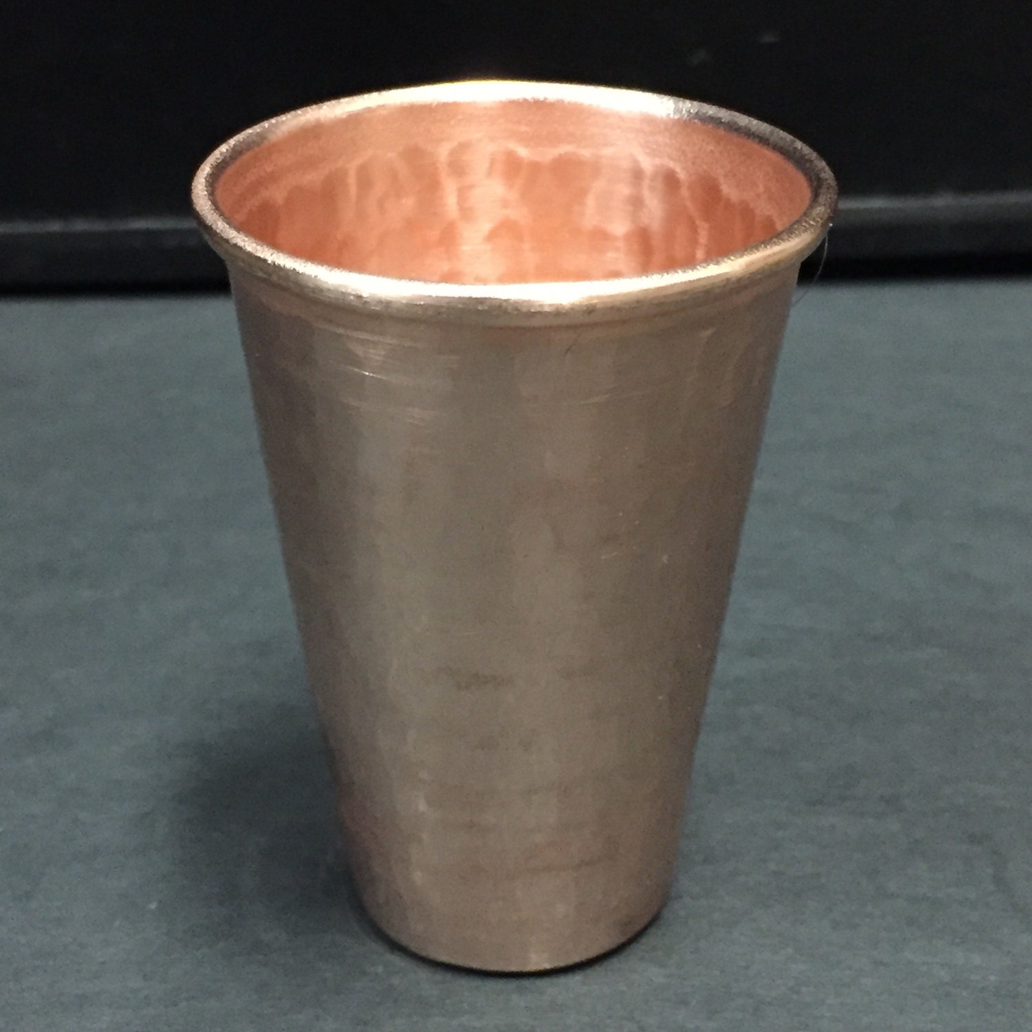 4pack of 2oz pure hammered copper shot glass