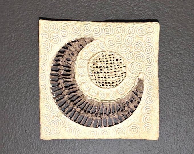 Handmade Amate Bark Paper Wall Art: Braided Detail, Natural Tones