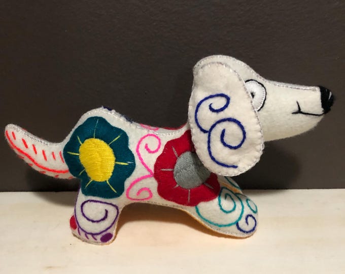 Hand Sewn Stuffed Animal Dog Plush Toy