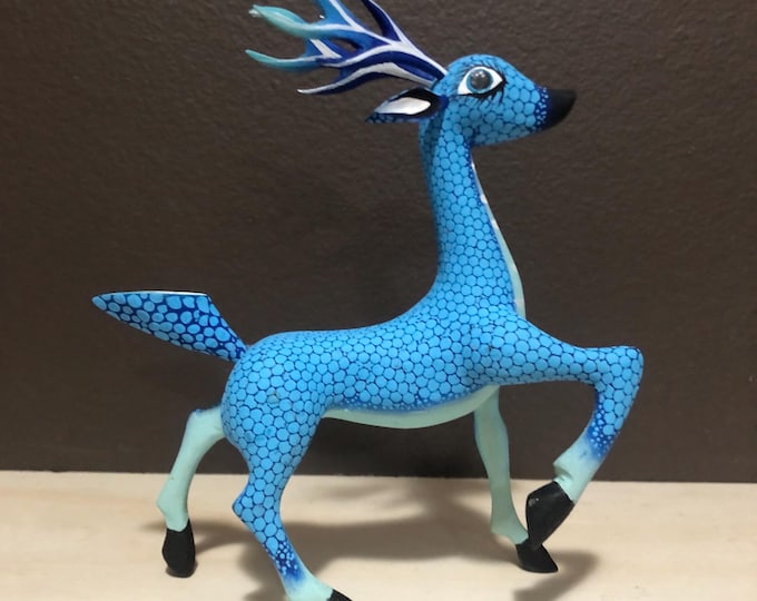 Handcrafted Alebrije Deer Woodcarving from Oaxaca, Mexico by Esperanza Martinez