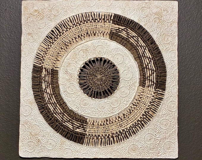 Handmade Amate Paper Wall Art from Mexico (15 3/4” x 15 3/4”)