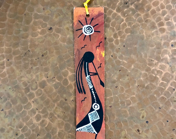 Handpainted Amate Paper Bookmark with Kokopelli