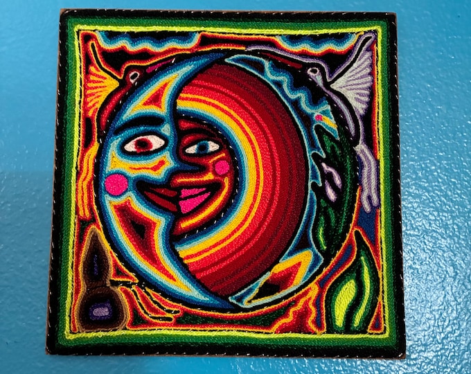 Huichol Yarn Art Nierika (7.9” x 7.9”) from Nayarit, Mexico