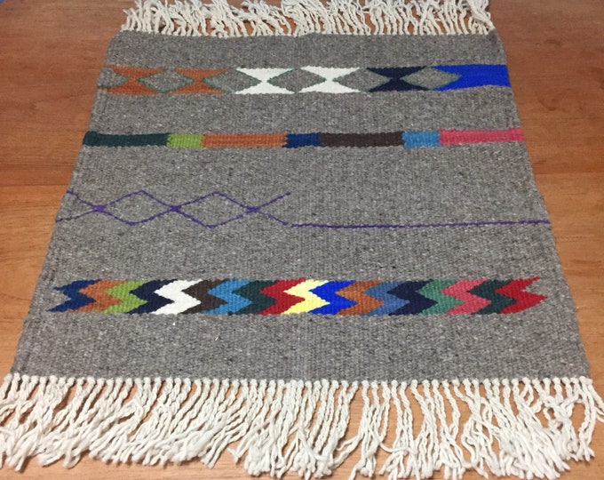 Purhépecha hand woven wool table centerpiece