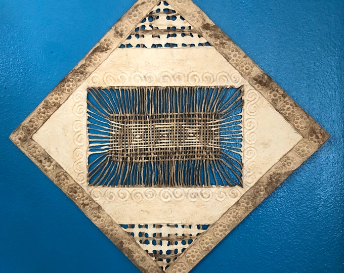 Handmade Amate Paper Wall Art from Mexico (15 1/2” x 15 1/2”)