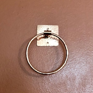 Handcrafted hammered copper 5 1/2” towel ring