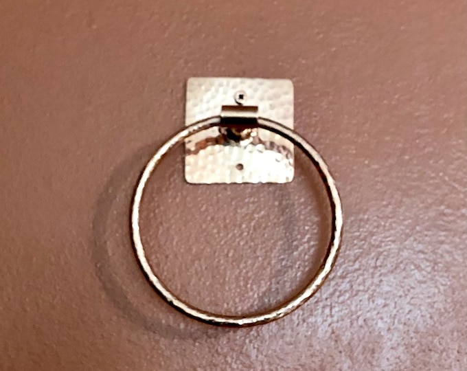 Handcrafted hammered copper 5 1/2” towel ring