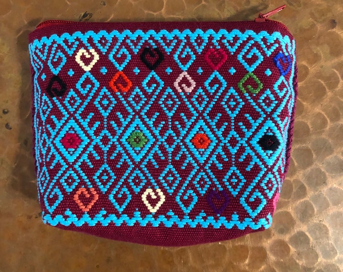 Handwoven Cotton Money Pouch from Larráinzar, Chiapas, Mexico - 5” x 4”