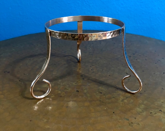 Copper Tripod Plant Stand with 5" Ring