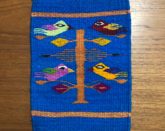 Zapotec handwoven merino wool textile (8” x 10.5”)