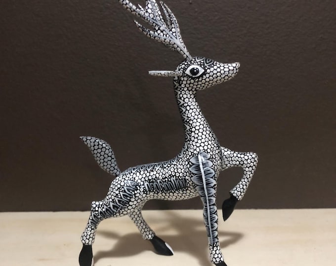 Handcrafted Alebrije Deer Woodcarving from Oaxaca, Mexico by Esperanza Martinez