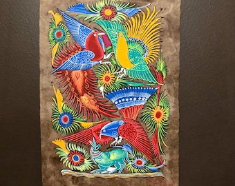 アマテ紙に描かれた鳥の絵、メキシコ美術におけるオリジナルのアマテ画