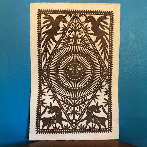 Amate Bark Paper Wall Art With Otomi Designs - 15 1/2” X 23 1/2” main image 5