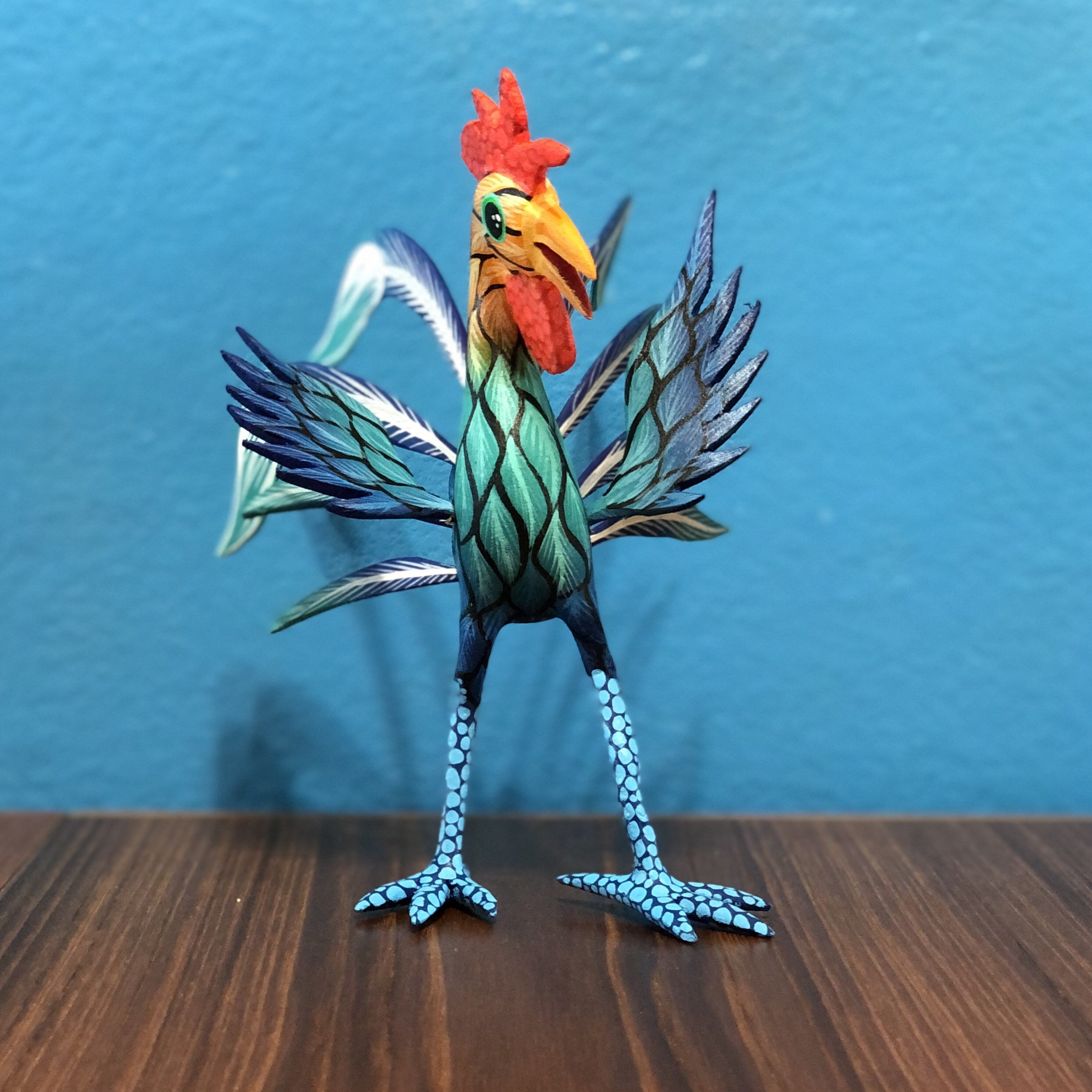 Alebrije Rooster Wood Carving by Roberto and Esperanza Martinez