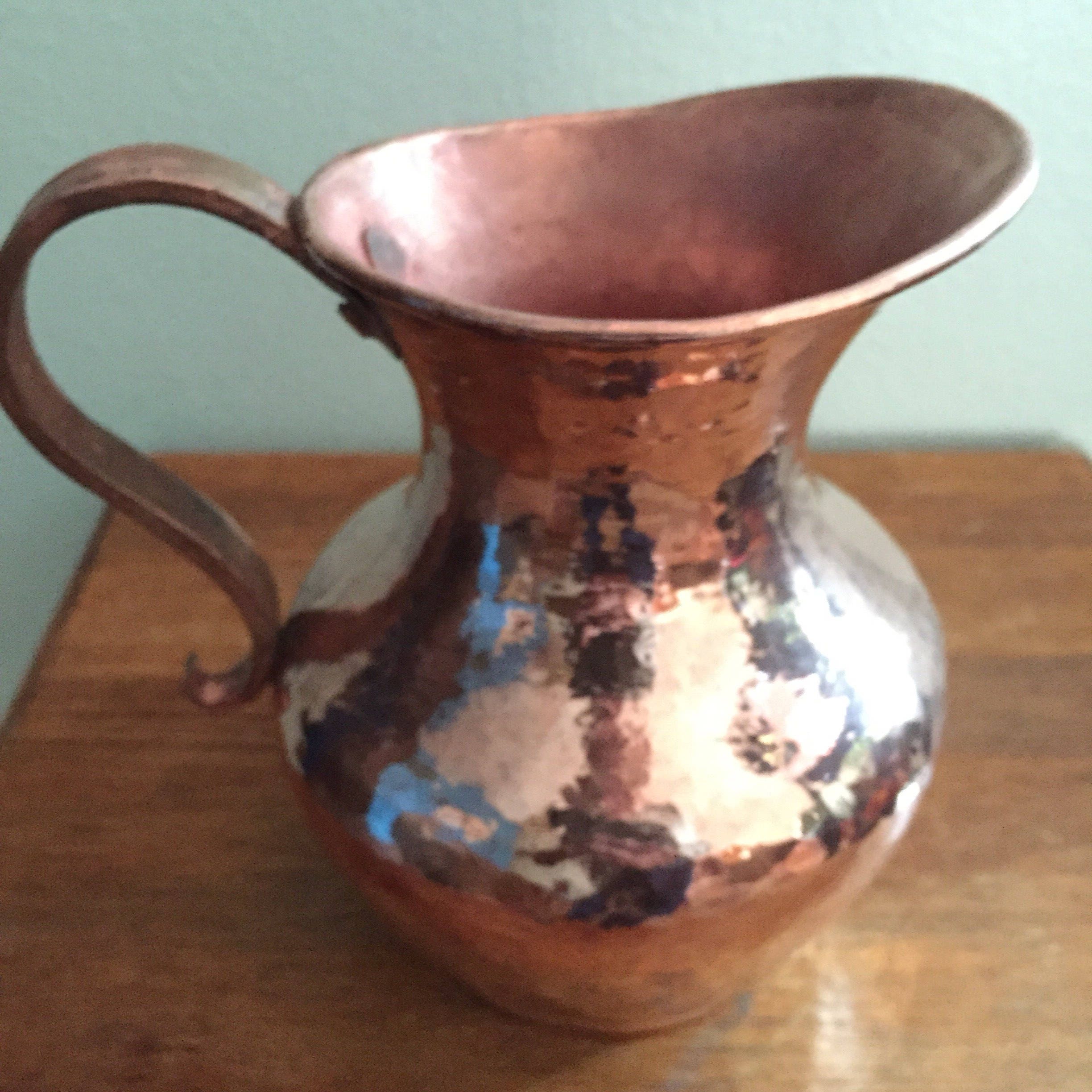 Pure Hammered Copper Pitcher 1 Liter 100 Pure Copper