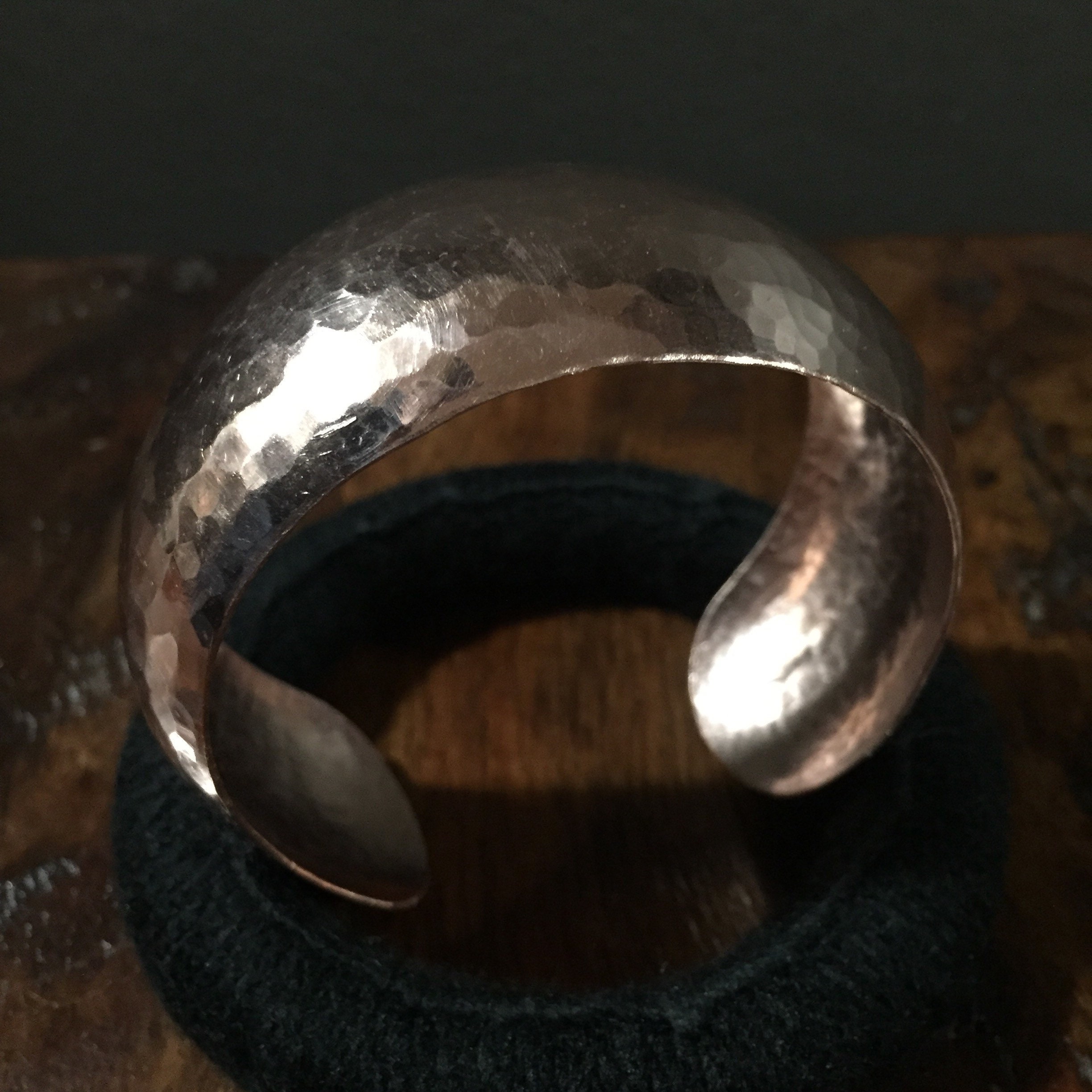 Handcrafted Hammered Copper Adjustable Cuff Bracelet