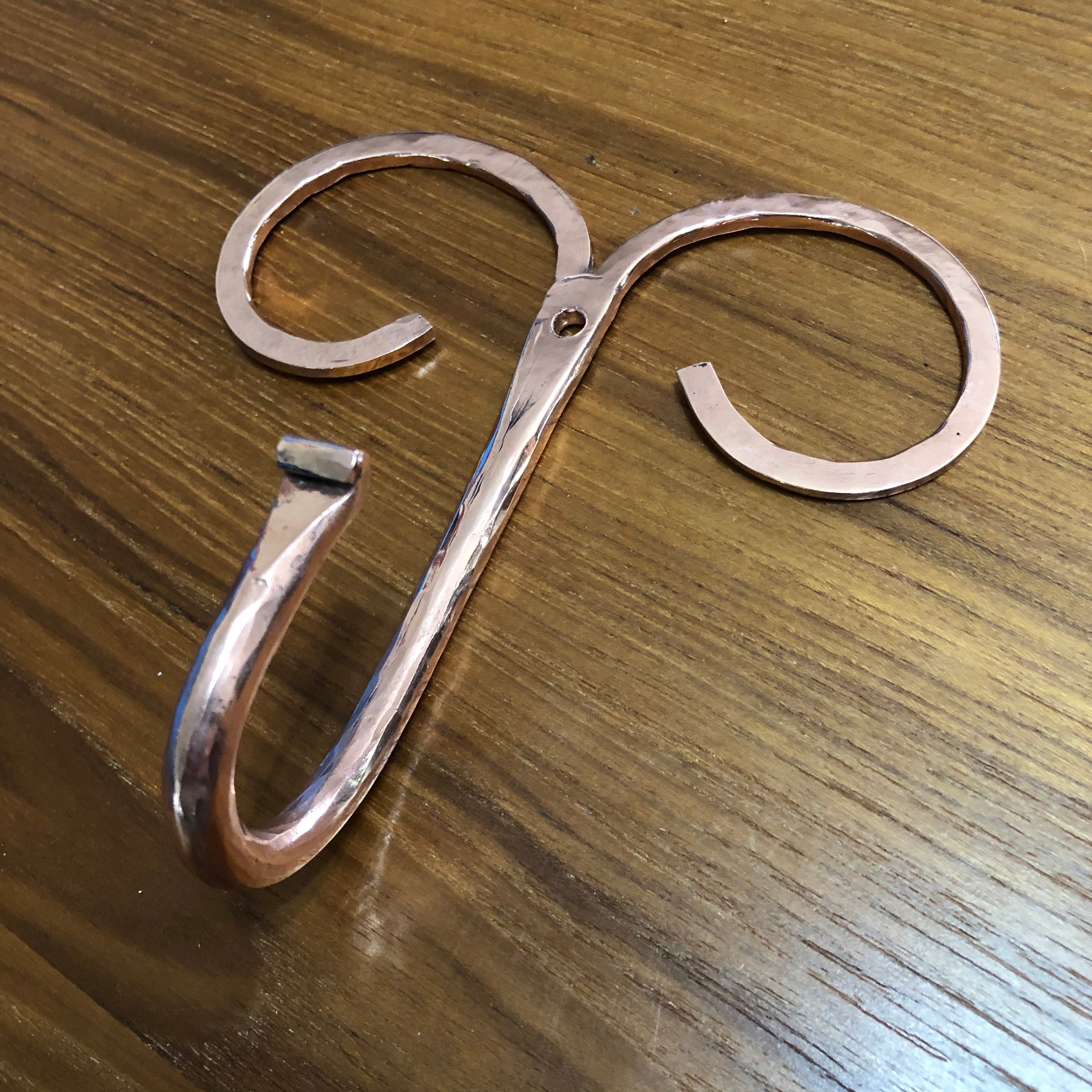 Handcrafted Large Pure Copper Wall Hook / Decorative Coat Hooks