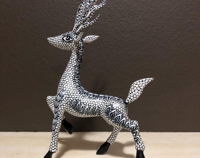 Handcrafted Alebrije Deer Woodcarving from Oaxaca, Mexico by Esperanza Martinez