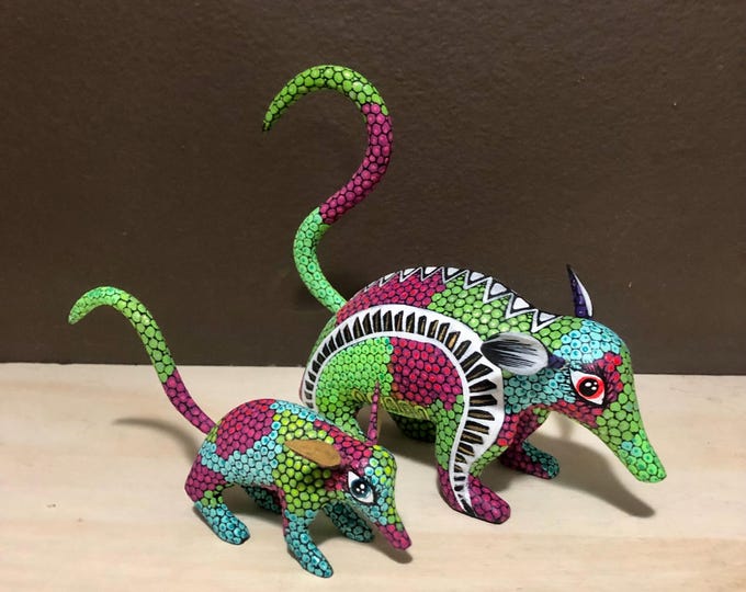 Alebrije Opossum and baby Opossum by Esperanza Martinez