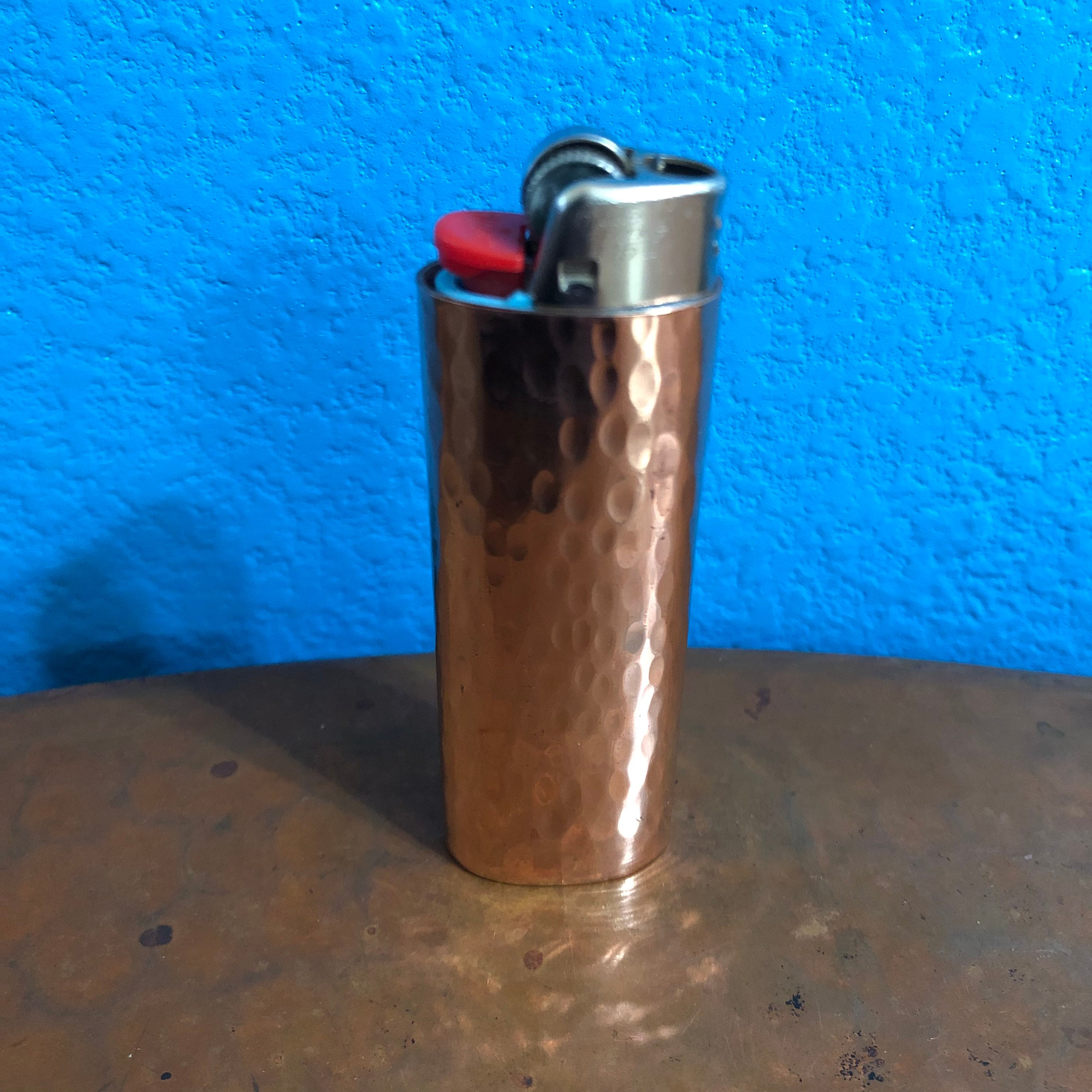 Metal Lighter Case Cover Fits Standard Bic Lighter J6 In Heart /Flower