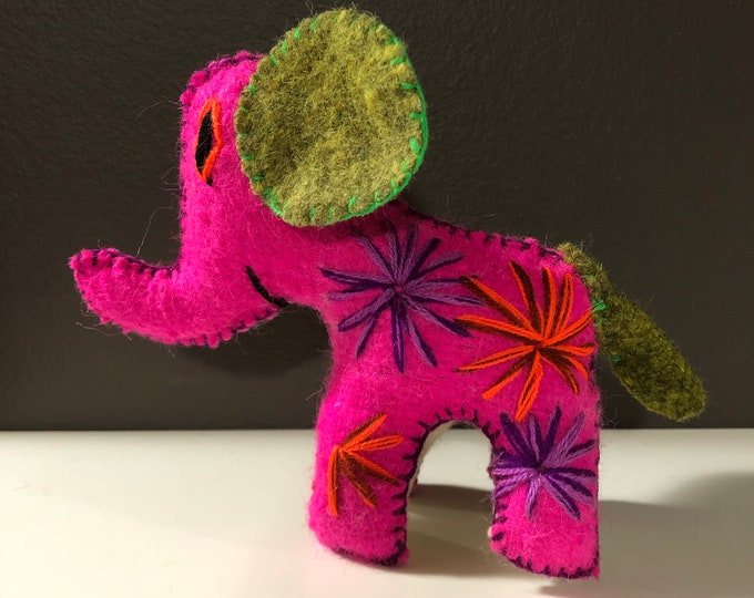 Hand Sewn Stuffed Animal Elephant Plush Toy