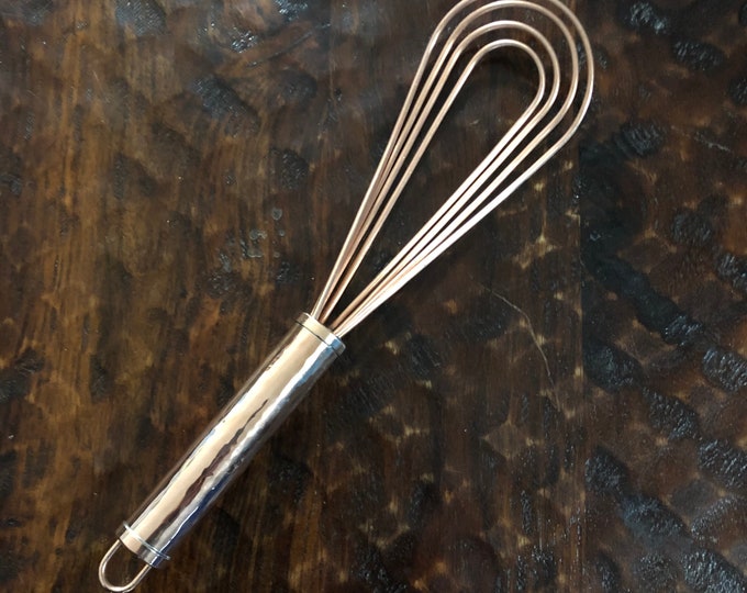 Handcrafted Pure Copper Flat Roux Whisk