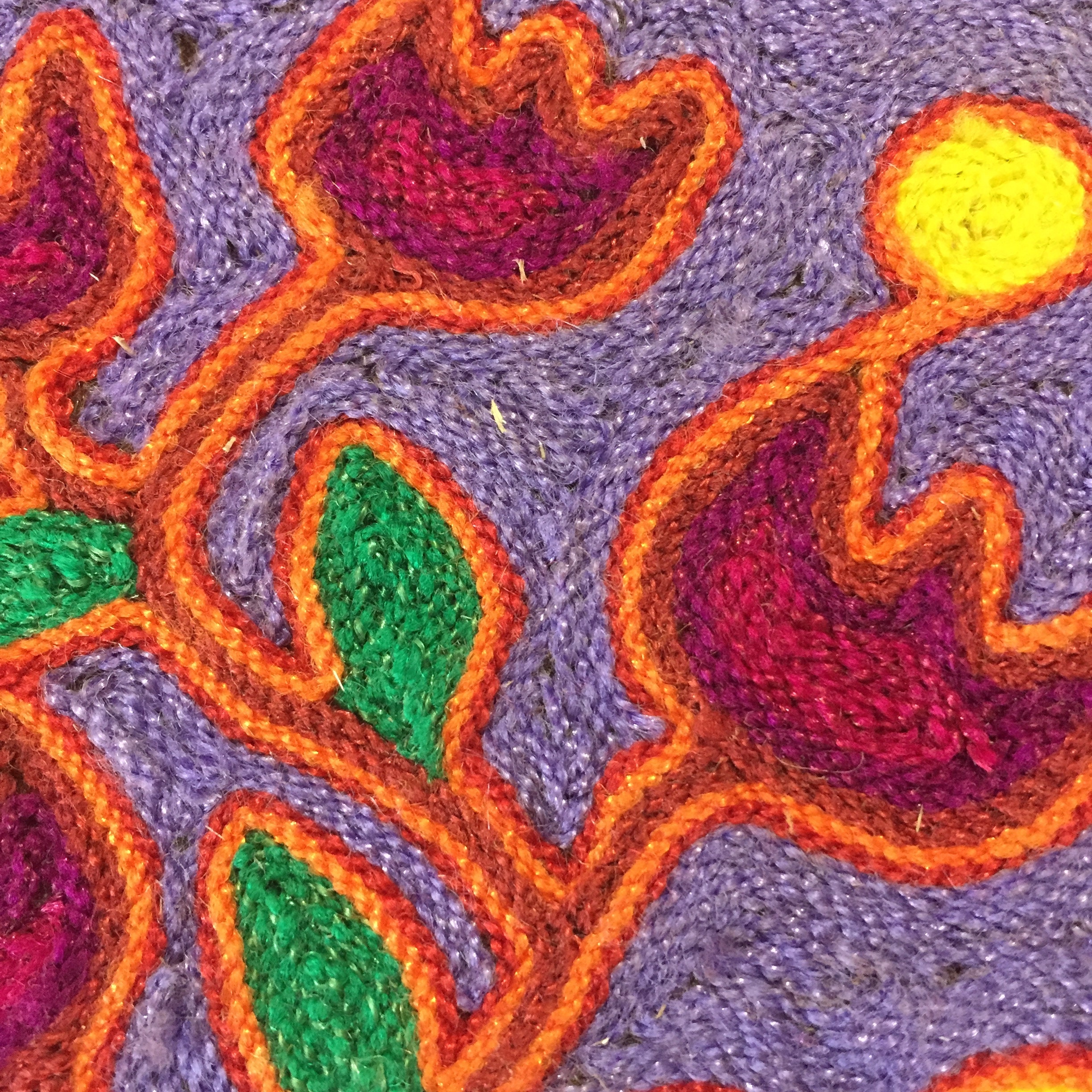 Huichol Yarn Art 4”x4” - Sacred Flower