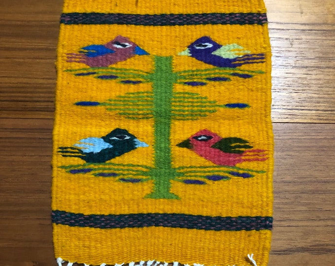 Zapotec handwoven merino wool textile (8” x 10.5”)