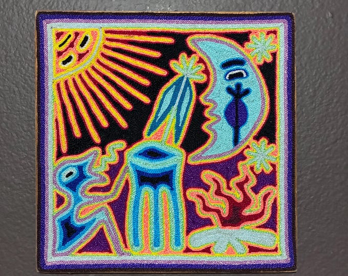 Huichol Yarn Art Nierika (20cm x 20cm) from Nayarit, Mexico