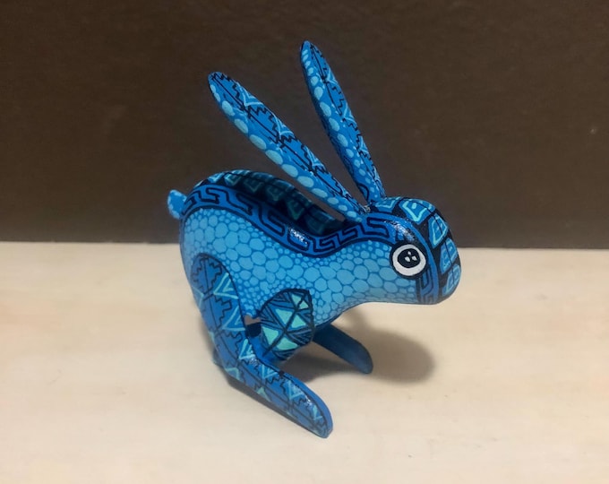 Alebrije Rabbit Handcrafted Wood Carving by Esperanza Martinez from Oaxaca, Mexico.