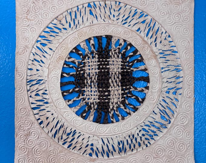 Handmade Amate Bark Paper Wall Art from Mexico (11 1/2" x 11 1/2")
