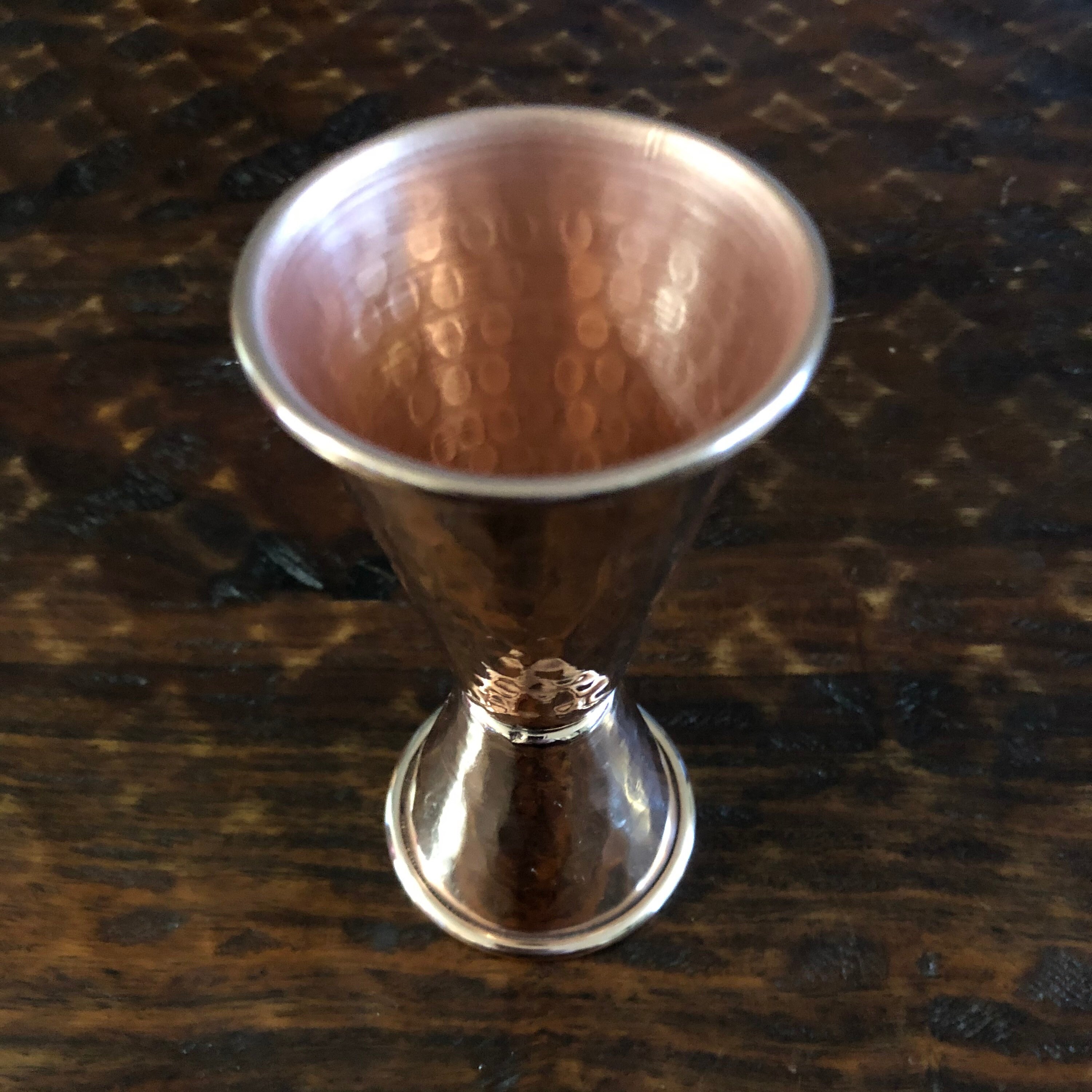 Pure Hammered Copper Jigger 1 oz/2 oz