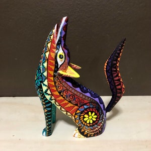 Alebrije Fox Wood Carving by Esperanza Martinez from Oaxaca, Mexico.