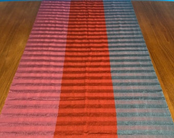 Handvävd löpare i bomull från Chiapas, Mexiko - 225 x 61 cm