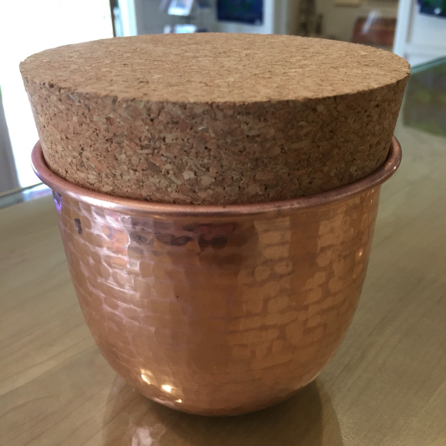 Hammered Copper Stash Jar