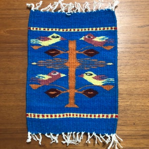 Zapotec handvävd merinoulltextil (20 x 25 cm)