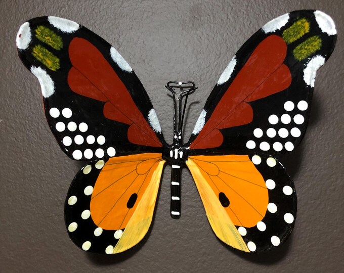 Extra Large Paper Maché Butterfly Wall Ornament from Izamal, Yucatán, Mexico