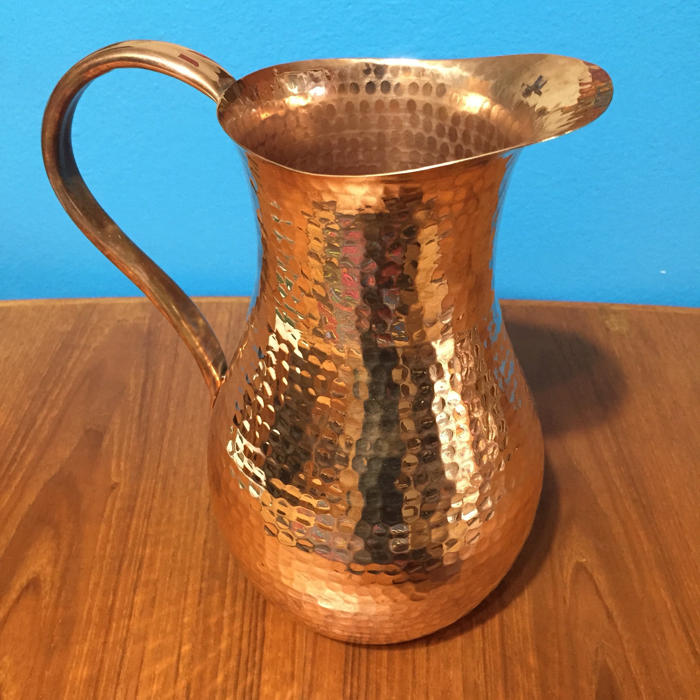 Pure Hammered Copper Pitcher 2.5 Liters, 100 pure copper