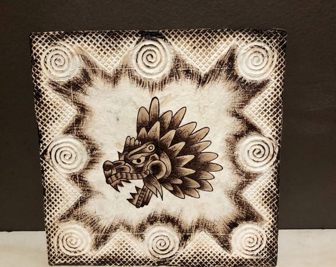 Handmade Amate Paper Wall Art from Mexico (11 3/4” x 11 3/4”)