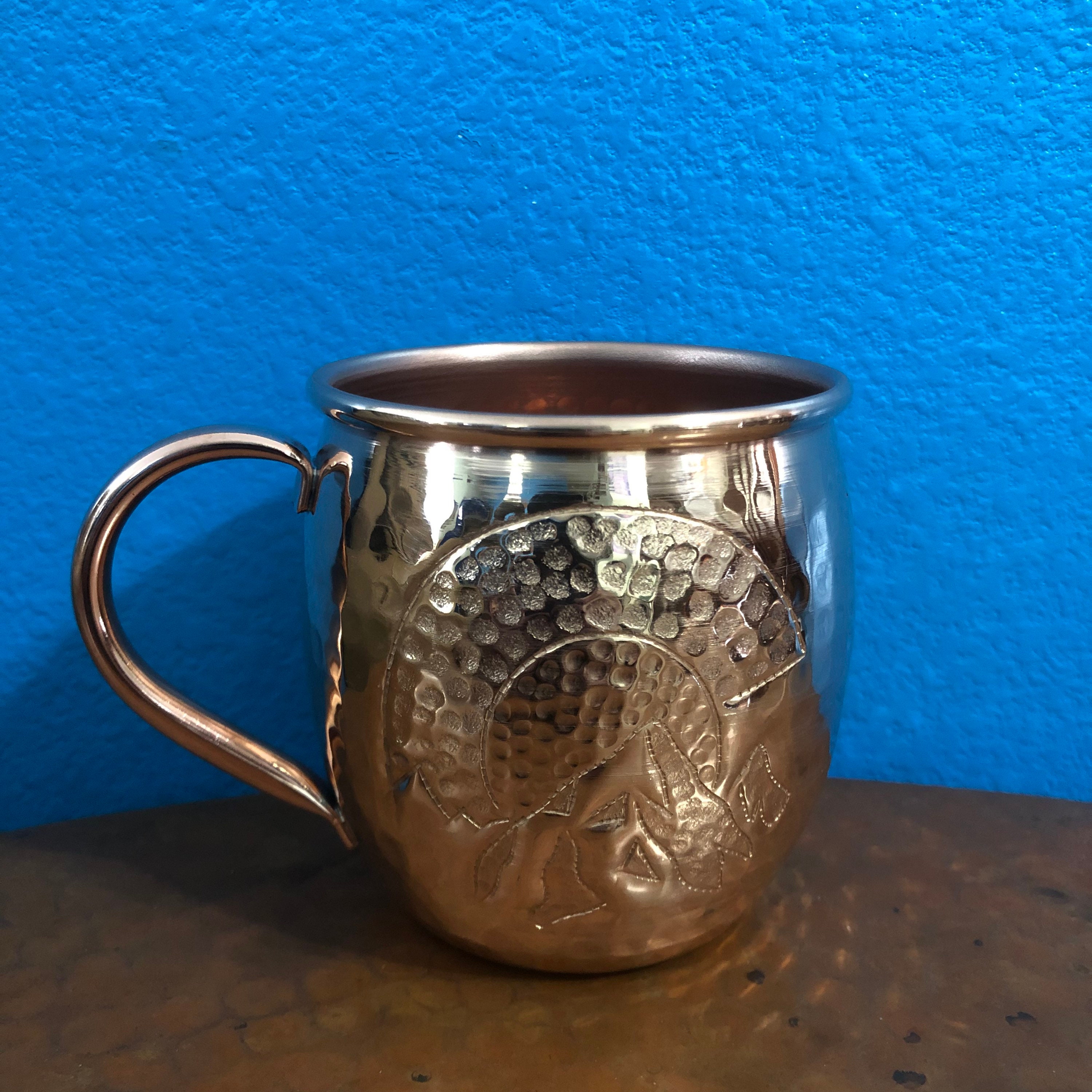 Vintage Barrel Hammered: 16oz Round Handle Moscow Mule Mug by Copper Mug Co.