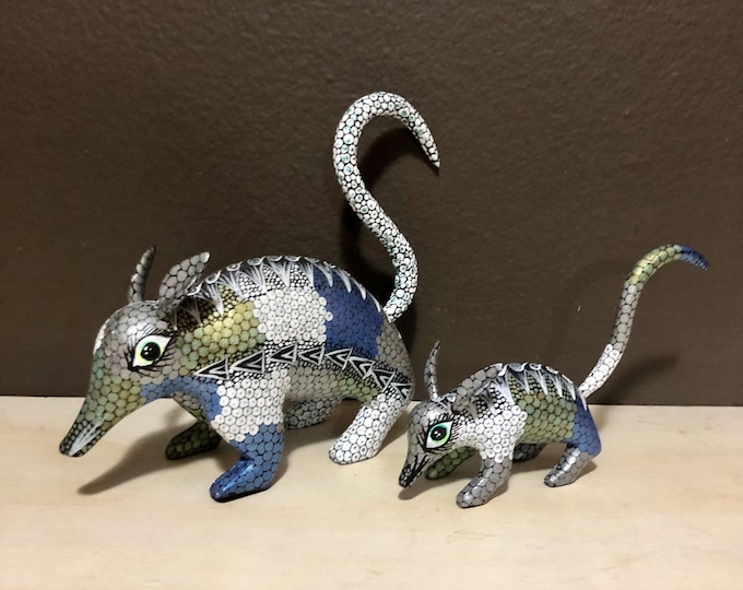 Alebrije Opossum and baby Opossum by Esperanza Martinez