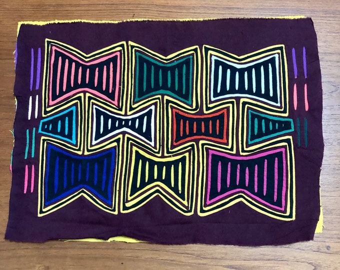 Hand Stitched Kuna Mola Art (approx. 17” x 12”)