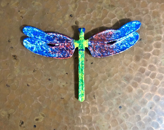 Handcrafted Paper Mache Dragonfly Magnet