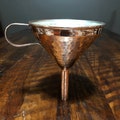 Hand hammered pure copper funnel