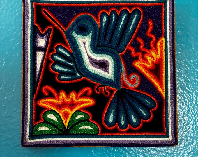 Huichol Yarn Art Nierika (15cm x 15cm) from Nayarit, Mexico