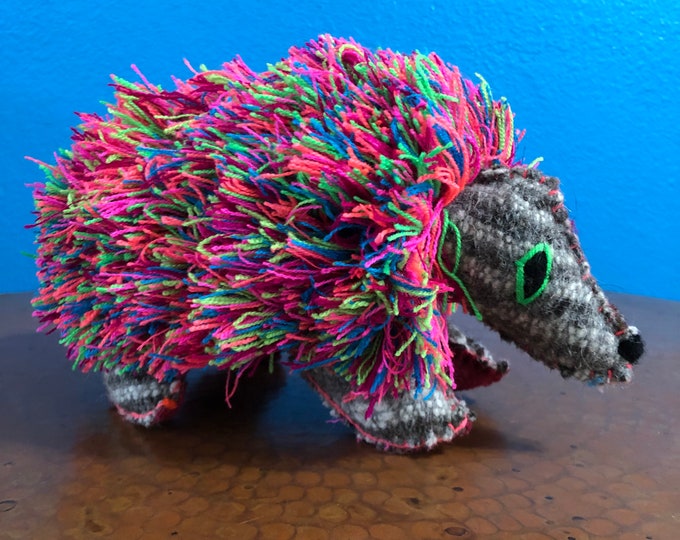 Hand Sewn Stuffed Animal Porcupine Plush Toy