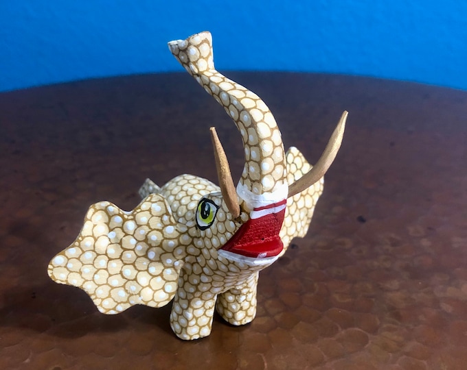 Handcrafted Alebrije Elephant Woodcarving by Esperanza Martinez of Oaxaca, Mexico