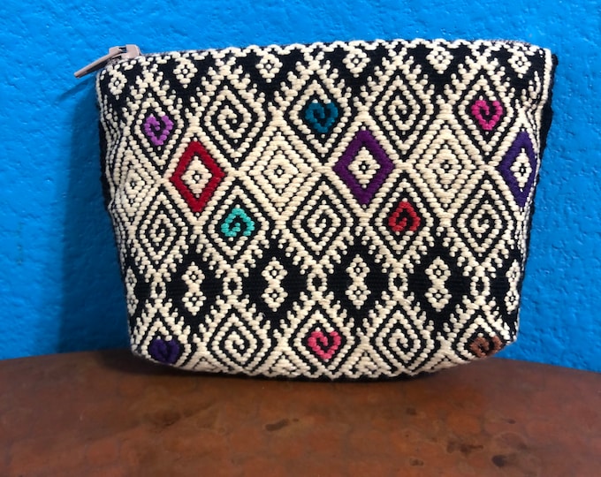 Handwoven Cotton Money Pouch from Larráinzar, Chiapas, Mexico - 4.75” x 3.75”