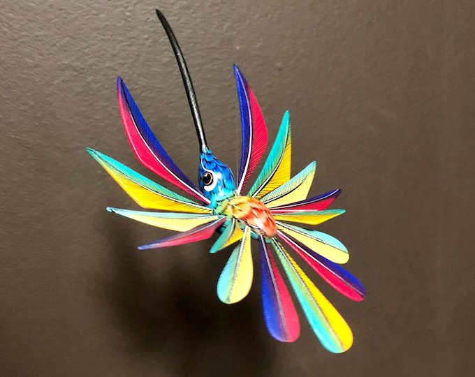 Alebrije Multi- colored Hummingbird by Roberto and Esperanza Martinez
